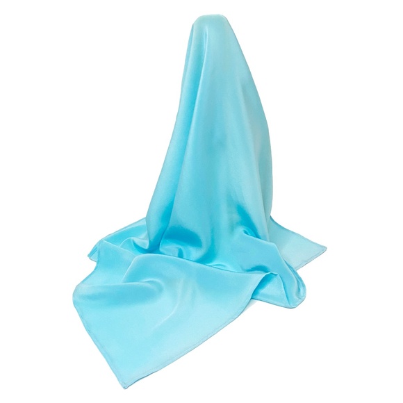 NWT SILKLETTE Cerulean Blue 100% Fine Silk Kerchief Scarf - Picture 3 of 4